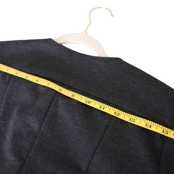 Catherine Malandrino Womens Moto Zip Blazer Jacket Size Large Heather Gray - Picture 8 of 8